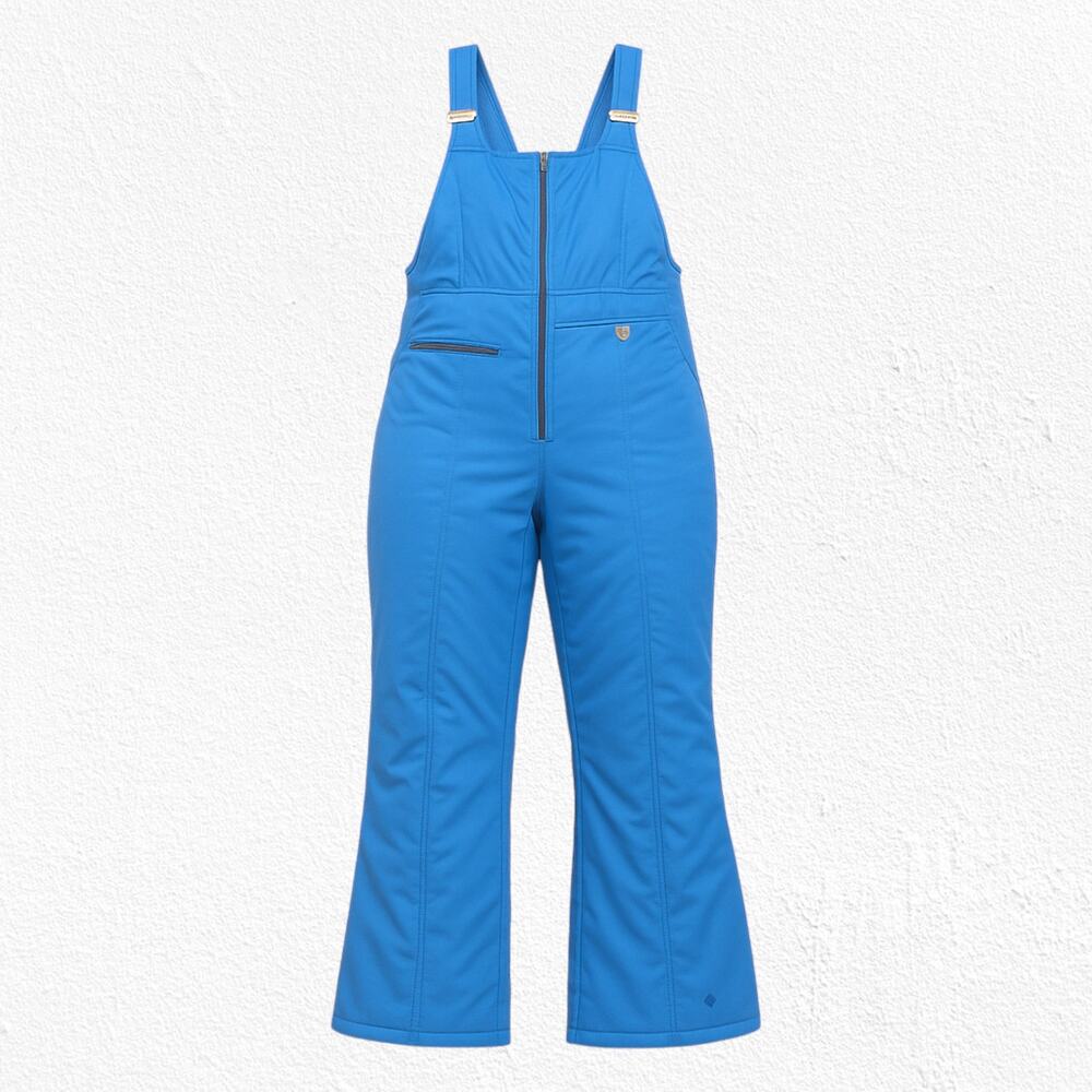 Vintage 80s SKYR Blue Nylon Ski Bibs Insulated Retro Snow Pants Size XS